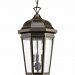 P550002-020 - Progress Lighting - Verdae - Three Light Outdoor Hanging Lantern Antique Bronze Finish with Clear Seeded Glass - Verdae