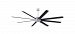 MAD7993SLW - Fanimation Fans - Stellar - 84 Inch Ceiling Fan with Light Kit (Motor Only) Silver/Black Finish with Black/Silver Tip Blade Finish with Opal Frosted Glass - Stellar