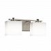 FSN-8442-15-DROP-NCKL - Justice Design - Era 2-Light Bath Bar Droplet Brushed Nickel FinishSquare/Flat Rim Shade - Fusion