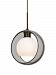 1JT-MANASM-BR - Besa Lighting - Mana - One Light Cord Pendant with Flat Canopy Bronze Finish with Smoke/Opal Glass - Mana