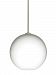 1TT-COCO1207-LED-SN - Besa Lighting - Coco 12 - 11.75 Inch 9W 1 LED Stem Pendant Satin Nickel Finish with Opal Matte Glass - Coco 12