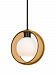 1TT-MANAAM-BR - Besa Lighting - Mana - One Light Stem Pendant with Flat Canopy Bronze Finish with Amber/Opal Glass - Mana