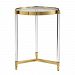 24748 - Uttermost - Kellen - 20.5 inch Accent Table Gold Plated Finish with Clear Glass - Kellen