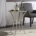 24760 - Uttermost - Sherise - 28 inch Accent Table Plated Brushed Nickel Finish with Beveled Glass - Sherise