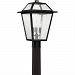BRE9011K - Quoizel Lighting - Black Ridge - Three Light Outdoor Post Lantern Mystic Black Finish with Clear Seedy Glass - Black Ridge