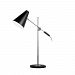 130T-BK-PC - Dainolite - One Light Adjustable Table Lamp Black/Polished Chrome Finish -
