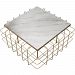 430A02GOWM - Varaluz Lighting - Grid - 36 Inch Coffee Table Gold/White Finish - Grid