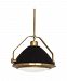 1567 - Robert Abbey Lighting - Apollo - One Light Pendant Antique Brass/Matte Black Painted Finish with Frosted Glass - Apollo