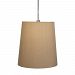 2055 - Robert Abbey Lighting - Rico Espinet Buster - One Light Pendant Polished Nickel Finish with Frosted Glass with Taupe Claiborne Fabric Shade - Rico Espinet Buster