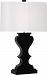 311 - Robert Abbey Lighting - Williamsburg Dunmore - One Light Table Lamp Black Lead Crystal/Polished Nickel Finish with White Oval Organza Shade - Williamsburg Dunmore