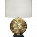 2017 - Robert Abbey Lighting - Michael Berman Frank - One Light Table Lamp Modern Brass/Deep Patina Bronze Finish with Oyster Linen Shade - Michael Berman Frank