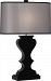 311B - Robert Abbey Lighting - Williamsburg Dunmore - One Light Table Lamp Black Lead Crystal/Polished Nickel Finish with Black Oval Organza Shade - Williamsburg Dunmore