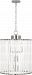 S3344 - Robert Abbey Lighting - Cole - Six Light Chandelier Polished Nickel Finish with Clear Rod Glass - Cole