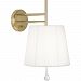 469 - Robert Abbey Lighting - Annabelle - One Light Wall Sconce Modern Brass Finish with White String Shade - Annabelle
