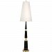 B902X - Robert Abbey Lighting - Jonathan Adler Versailles - One Light Floor Lamp Black Lacquered Paint/Modern Brass Finish with Fondine Fabric Shade - Jonathan Adler Versailles