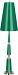 G602 - Robert Abbey Lighting - Jonathan Adler Versailles - One Light Floor Lamp Emerald Lacquered Paint/Polished Nickel Finish with Emerald Painted Opaque Parchment/Matte Silver Shade - Jonathan Adler Versailles