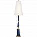 C902X - Robert Abbey Lighting - Jonathan Adler Versailles - One Light Floor Lamp Navy Lacquered Paint/Modern Brass Finish with Fondine Fabric Shade - Jonathan Adler Versailles