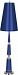 C602 - Robert Abbey Lighting - Jonathan Adler Versailles - One Light Floor Lamp Navy Lacquered Paint/Polished Nickel Finish with Navy Painted Opaque Parchment/Matte Silver Shade - Jonathan Adler Versailles