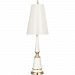 W901 - Robert Abbey Lighting - Jonathan Adler Versailles - 33.38 Inch One Light Table Lamp Lily Lacquered Paint/Modern Brass Finish with Lily Painted Opaque Parchment/Matte Gold Shade - Jonathan Adler Versailles