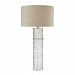 D2653 - Dimond Home - Two Tier - One Light Table Lamp Clear Finish with Grey Linen Shade - Two Tier