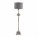 D2765 - Dimond Home - Fluted Neck - One Light Floor Lamp Grey/Gold Finish with Grey Faux Silk Shade - Fluted Neck