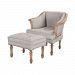 655011S - GUILD MASTER - Sofa Wing - 34 Chair and Ottoman Honey Oak Finish - Sofa Wing