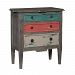 644548 - GUILD MASTER - Chester House - 30 Side Chest Waterfront Grey/White Wash/Waterfront Greyed Sea Green/Waterfront Clay Coral/Waterfront Sand Dune Finish - Chester House