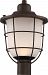 62/945 - Nuvo Lighting - Bungalow - 11 15W 1 LED Outdoor Post Lantern Mahogany Bronze Finish with Etched Seeded Glass - Bungalow