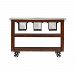 13633 - Stein World - Kitch - 56.25 Rolling Kitchen Cart Hand-Painted/Wood Tone Finish - Kitch