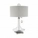 98819 - Stein World - Eden - One Light Table Lamp Clear/Antique Brass Finish with White Ribbed Shade - Eden