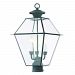 2384-61 - Livex Lighting - Westover - Three Light Outdoor Post Lantern Charcoal Finish with Clear Beveled Glass - Westover