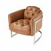 1221-001 - Dimond Home - Bloodhorse - 64 Chair Gold Plated Stainless Steel/Tobacco Leather Finish - Bloodhorse