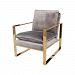 1204-077 - Dimond Home - Old - 52.8 Sport Chair Grey Velvet/Gold Plated Stainless Steel Finish - Old