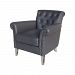 1204-069 - Sterling Industries - Havilland - 39.6 ArmChair Grey Faux Leather/Stainless Steel Finish - Havilland