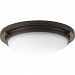 P350070-129-30 - Progress Lighting - Apogee - 15 Inch 30W 1 LED Flush Mount Architectural Bronze Finish with Etched Glass - Apogee