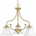 P400065-109 - Progress Lighting - Tinsley - Three Light Chandelier Brushed Bronze Finish with Etched Glass - Tinsley