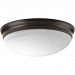 P350100-020-30 - Progress Lighting - 11 Inch 17W 1 LED Flush Mount Antique Bronze Finish with Etched Glass -