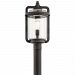 49869WZC - Kichler Lighting - Andover - One Light Outdoor Post Lantern Weathered Zinc Finish with Clear Seeded Glass - Andover