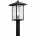 49927BKT - Kichler Lighting - Capanna - One Light Outdoor Post Lantern Textured Black Finish with Clear Water Glass - Capanna