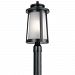 49920BK - Kichler Lighting - Harbor Bay - One Light Outdoor Post Lantern Black Finish with Etched Seeded Glass - Harbor Bay