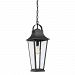 GLV1908MB - Quoizel Lighting - Galveston - 1 Light Outdoor Hanging Lantern Mottled Black Finish with Clear Seedy Glass - Galveston