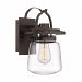 LLE8407WT - Quoizel Lighting - LaSalle - 11.75 Inch 1 Light Outdoor Wall Lantern Western Bronze Finish with Clear Heavy Glass - LaSalle
