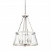 BAW1820PK - Quoizel Lighting - Barlow - 4 Light Pendant Polished Nickel Finish with Clear Curve/Clear Seedy Glass - Barlow