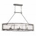 FTS638MM - Quoizel Lighting - Fortress - 6 Light Island Mottled Silver Finish with Clear Glass - Fortress