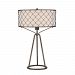 Q3323T - Quoizel Lighting - Quoizel - 25.5 Inch 1 Light Table Lamp Sampled Finish with White Linen Fabric/Metal Mesh Shade - Quoizel
