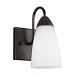 4120201EN3-710 - Sea Gull Lighting - Seville - 75W One Light Wall Sconce Burnt Sienna Finish with Etched/White Glass - Seville