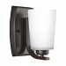 4128901EN3-710 - Sea Gull Lighting - Franport - 9.5W One Light Wall Sconce Burnt Sienna Finish with Etched/White Glass - Franport