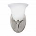 4150501-962 - Sea Gull Lighting - Clement - 100W One Light Wall Sconce Brushed Nickel Finish with Satin Etched Glass - Clement