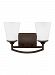 4424502EN3-710 - Sea Gull Lighting - Hanford - Two Light Bath Vanity Burnt Sienna Finish with Satin Etched Glass - Hanford