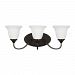 4450503-782 - Sea Gull Lighting - Clement - 100W Three Light Bath Vanity Heirloom Bronze Finish with Satin Etched Glass - Clement